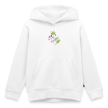 Grand-mère 2027 Cœur de Fleurs - Sweat Premium à capuche enfant bio - blanc - Devant - AI Model Kid Female (0cm)