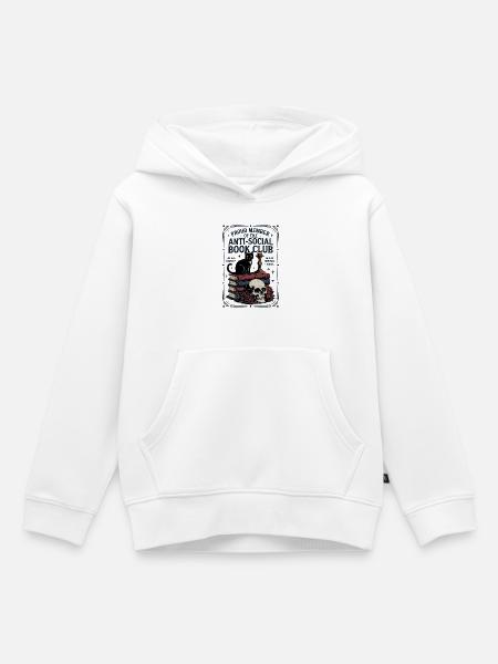 Mitglied des Antisozialen Buchclubs - Kinder Premium Organic Hoodie - Weiß