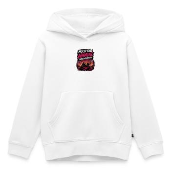 Kirmes-Merch „Wochenende“ - Kinder Premium Organic Hoodie - Weiß - Vorne - AI Model Kid Female (0cm)