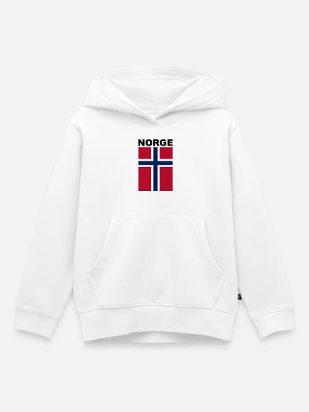 Norge / Norwegen-Unterstützer - Kinder Premium Organic Hoodie - Weiß