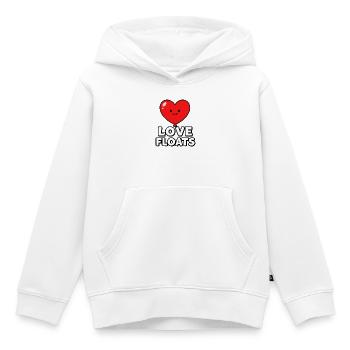Graphique de mascotte en forme de cœur des chars d’amour - Sweat Premium à capuche enfant bio - blanc - Devant - AI Model Kid Female (0cm)