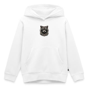 Cooler Waschbär - Kinder Premium Organic Hoodie - Weiß - Vorne - AI Model Kid Female (0cm)
