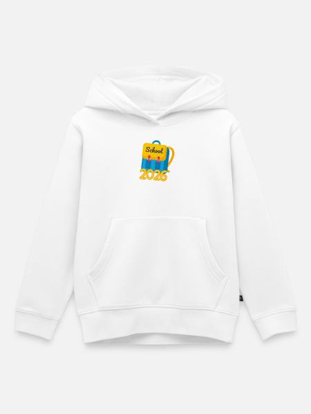 Schulkind 2026 Einschulung Geschenk Erstklässler - Kinder Premium Organic Hoodie - Weiß