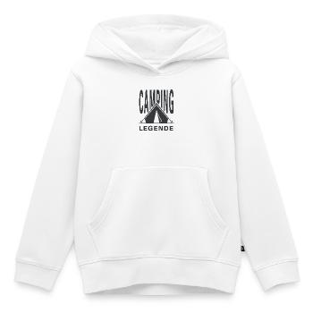 campinglegende - Kinder Premium Organic Hoodie - Weiß - Vorne - AI Model Kid Female (0cm)