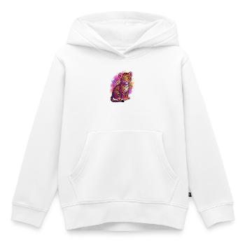 90er-Jahre-inspiriertes Tiger-Shirt Geburtstags-Leopardenhemd - Kinder Premium Organic Hoodie - Weiß - Vorne - AI Model Kid Female (0cm)