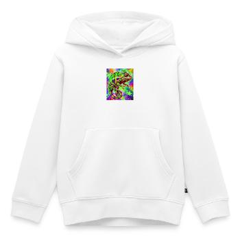 Chamäleon - Kinder Premium Organic Hoodie - Weiß - Vorne - AI Model Kid Female (0cm)