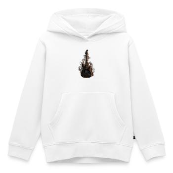 Brennende Gitarre – Dark Rock Shirt - Kinder Premium Organic Hoodie - Weiß - Vorne - AI Model Kid Female (0cm)