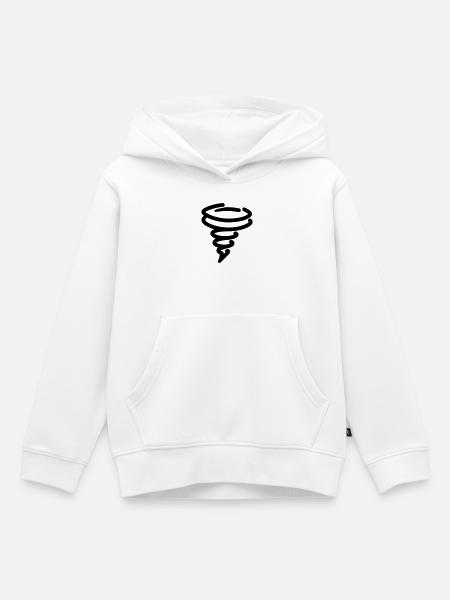 Tornado - Kinder Premium Organic Hoodie - Weiß
