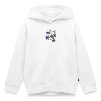 August  - Kinder Premium Organic Hoodie - Weiß - Vorne - AI Model Kid Female (0cm)