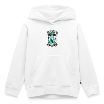 Nicht im Amt – Vorübergehend von einem UFO entführt - Kinder Premium Organic Hoodie - Weiß - Vorne - AI Model Kid Female (0cm)
