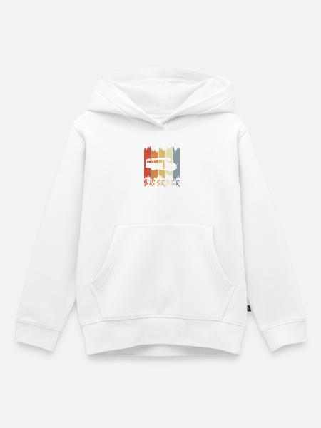 Retro Busfahrer - Kinder Premium Organic Hoodie - Weiß