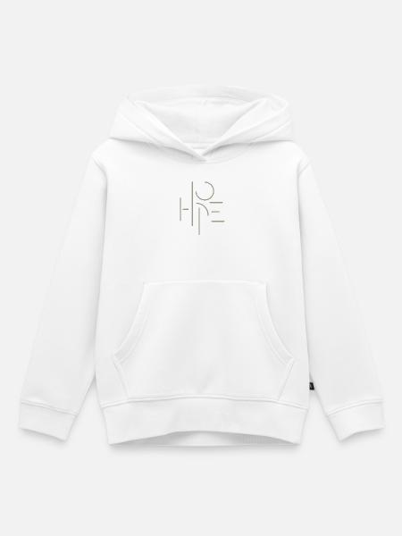 HOPE – Typografie Design - Kinder Premium Organic Hoodie - Weiß