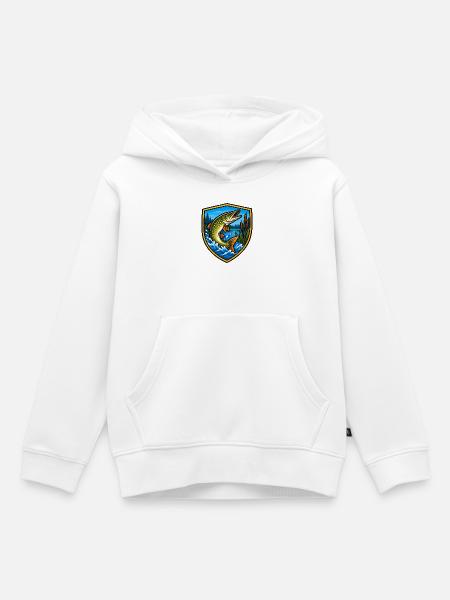 Schildpike am See - Kinder Premium Organic Hoodie - Weiß
