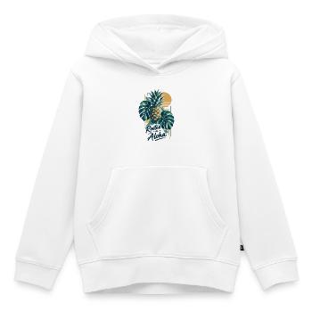 Minimalistische Monstera & Ananas: Aloha Vibe - Kinder Premium Organic Hoodie - Weiß - Vorne - AI Model Kid Female (0cm)