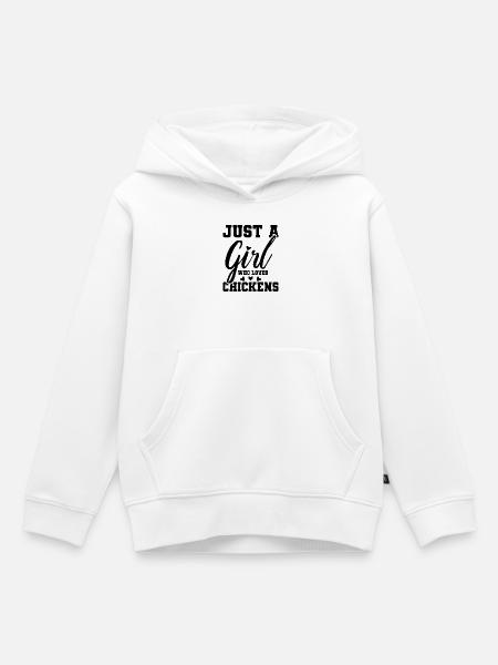 Huhn Statement - Kinder Premium Organic Hoodie - Weiß