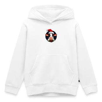 Kühe Christmas - Kinder Premium Organic Hoodie - Weiß - Vorne - AI Model Kid Female (0cm)