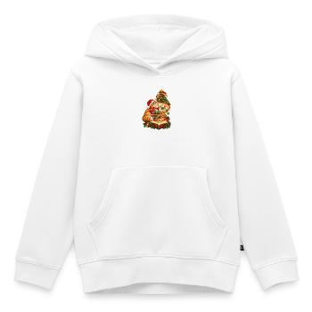 Weihnachtslesekatze und Bücher - Kinder Premium Organic Hoodie - Weiß - Vorne - AI Model Kid Female (0cm)