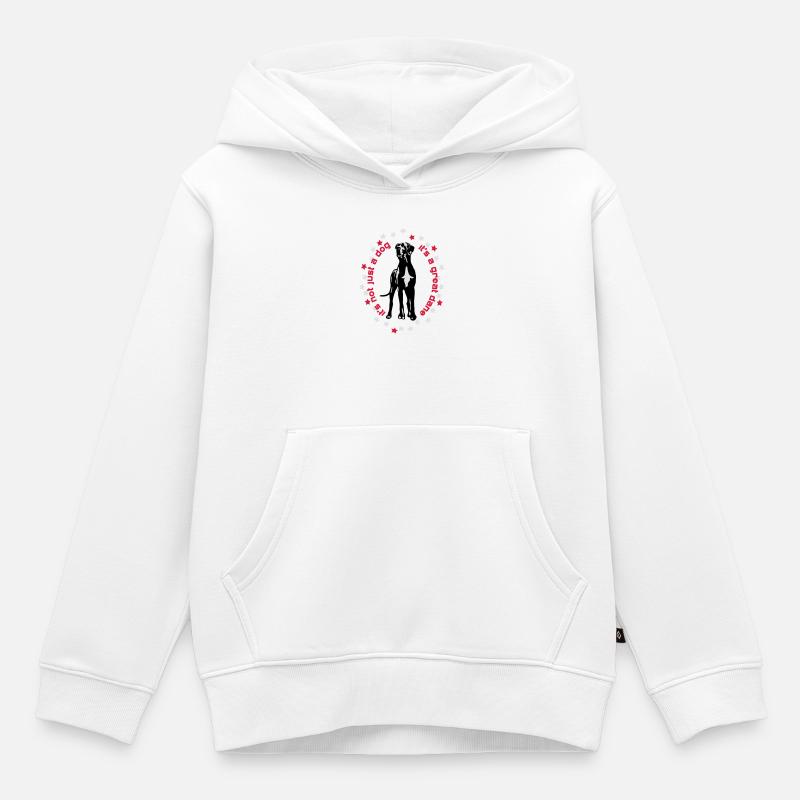 it's a great dane Vorstehende Dogge - Kinder Premium Organic Hoodie - Weiß