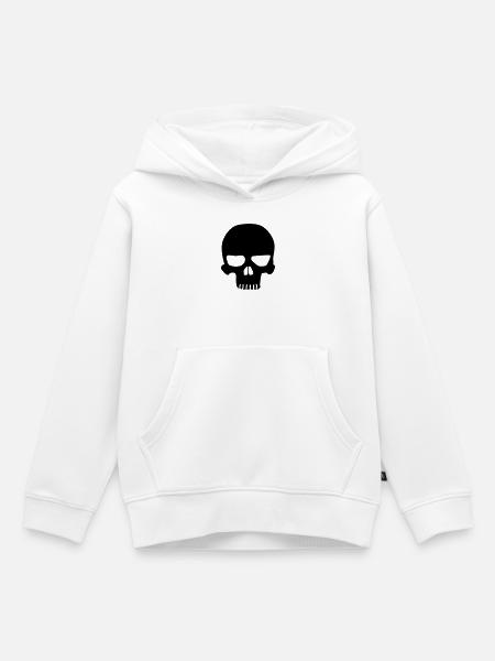 Skull / doodshoofd / schedel premium - Kinder Premium hoodie biologisch - wit