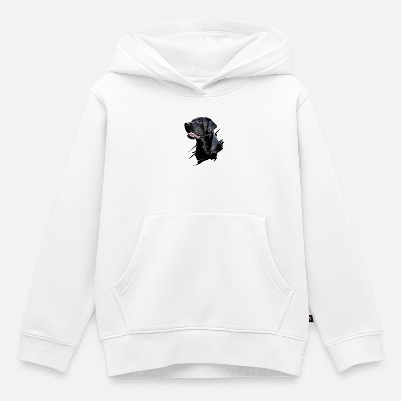 Labrador - Kinder Premium Organic Hoodie - Weiß