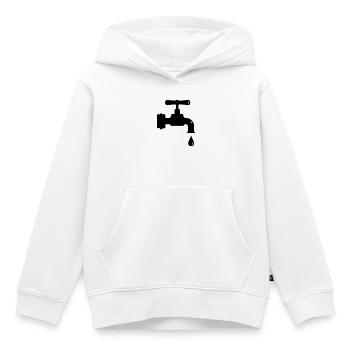 Un robinet qui goutte - Sweat Premium à capuche enfant bio - blanc - Devant - AI Model Kid Female (0cm)