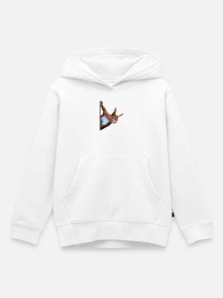 Eichhörnchen - Kinder Premium Organic Hoodie - Weiß
