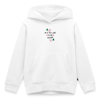 Noël - Sweat Premium à capuche enfant bio - blanc - Devant - AI Model Kid Female (0cm)