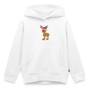 Noël - Sweat Premium à capuche enfant bio - blanc - Devant - AI Model Kid Female (0cm)