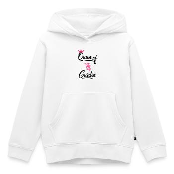 jardin - Sweat Premium à capuche enfant bio - blanc - Devant - AI Model Kid Female (0cm)