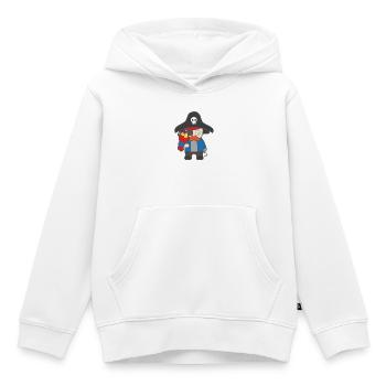 Motif pour enfants Shirtmotiv Pirate chemise pirate avec ara - Sweat Premium à capuche enfant bio - blanc - Devant - AI Model Kid Female (0cm)