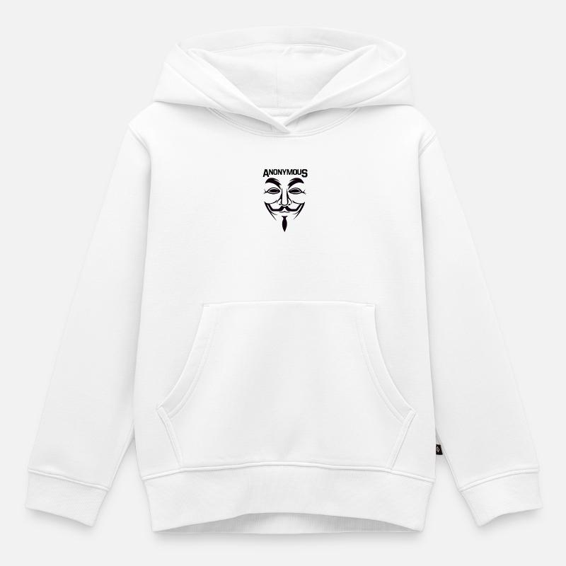 anonyme - Sweat Premium à capuche enfant bio - blanc