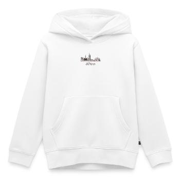 Wien - Kinder Premium Organic Hoodie - Weiß - Vorne - AI Model Kid Female (0cm)