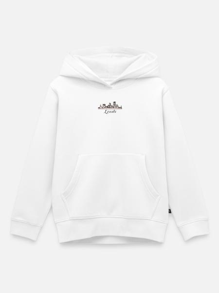 Leeds - Kinder Premium Organic Hoodie - Weiß