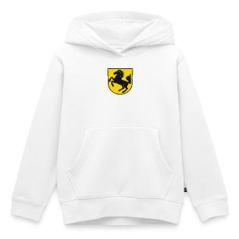 Stuttgart - Sweat Premium à capuche enfant bio - blanc - Devant - AI Model Kid Female (0cm)