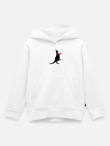 Känguru - Kinder Premium Organic Hoodie - Weiß