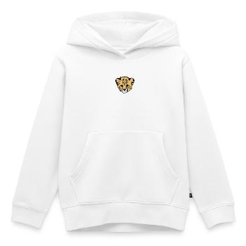 Cheetah animal motif - Kids Premium Organic Hoodie - white - Front - AI Model Kid Female (0cm)