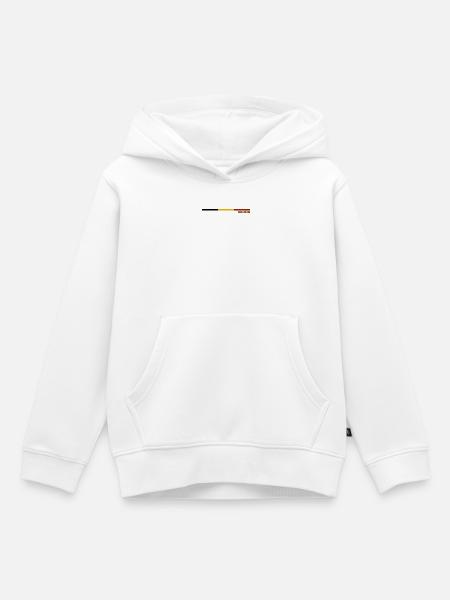 BELGIEN-FLAGGE - Kinder Premium Organic Hoodie - Weiß