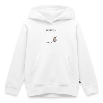 Der fruehe Vogel schwarz - Kinder Premium Organic Hoodie - Weiß - Vorne - AI Model Kid Female (0cm)