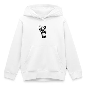 Grummeliger Panda - Kinder Premium Organic Hoodie - Weiß - Vorne - AI Model Kid Female (0cm)