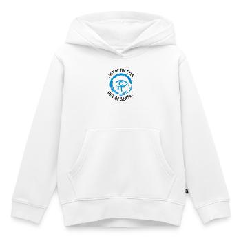 Hors des yeux, hors de sens - Sweat Premium à capuche enfant bio - blanc - Devant - AI Model Kid Female (0cm)