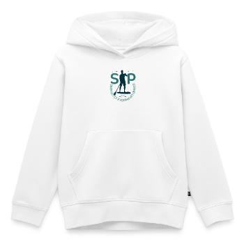 Stand Up Paddle – Clothing Logo - Kinder Premium Organic Hoodie - Weiß - Vorne - AI Model Kid Female (0cm)