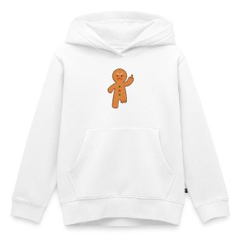 gingerbread man - Kids Premium Organic Hoodie - white - Front - AI Model Kid Female (0cm)