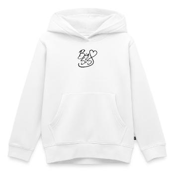 Big Sis Coeur - Grande Sœur 2021 Fille - Sweat Premium à capuche enfant bio - blanc - Devant - AI Model Kid Female (0cm)