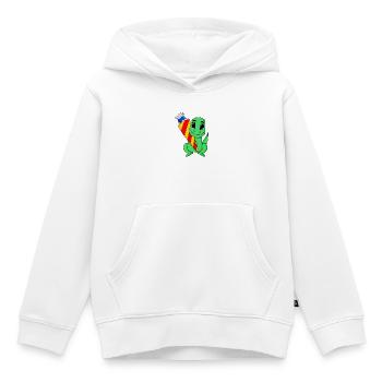 Education dinosaure 1 classe - Sweat Premium à capuche enfant bio - blanc - Devant - AI Model Kid Female (0cm)