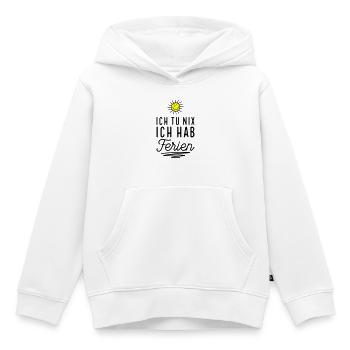 Endlich Ferien - Kinder Premium Organic Hoodie - Weiß - Vorne - AI Model Kid Female (0cm)
