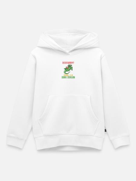 Bücher Drache Geschenk - Kinder Premium Organic Hoodie - Weiß