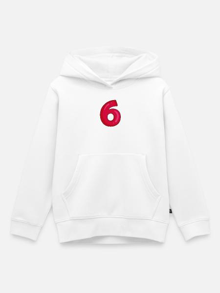 6 - Kinder Premium Organic Hoodie - Weiß