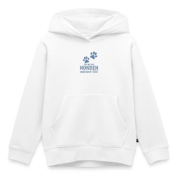 Hund und Herrchen Sprüche - Kinder Premium Organic Hoodie - Weiß - Vorne - AI Model Kid Female (0cm)