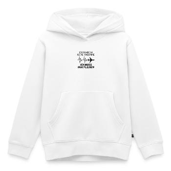 Flugzeug Reise Urlaub Tourist Reise - Kinder Premium Organic Hoodie - Weiß - Vorne - AI Model Kid Female (0cm)