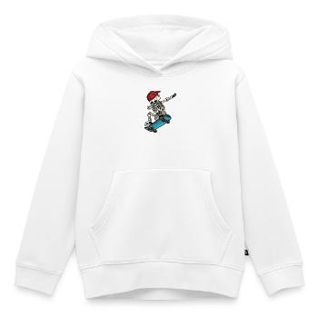 Dabbing Skelett Skateboard - Kinder Premium Organic Hoodie - Weiß - Vorne - AI Model Kid Female (0cm)